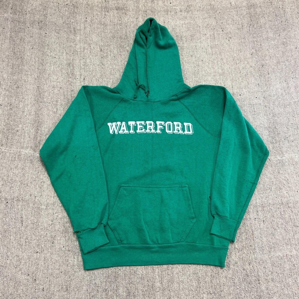 Vintage Waterford Hoodie Mens Large Green 1980s